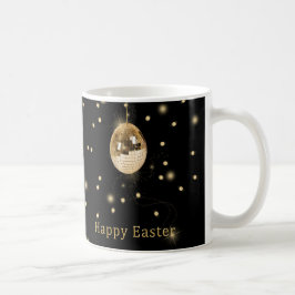 Happy Easter Gold Disco Ball Tasse