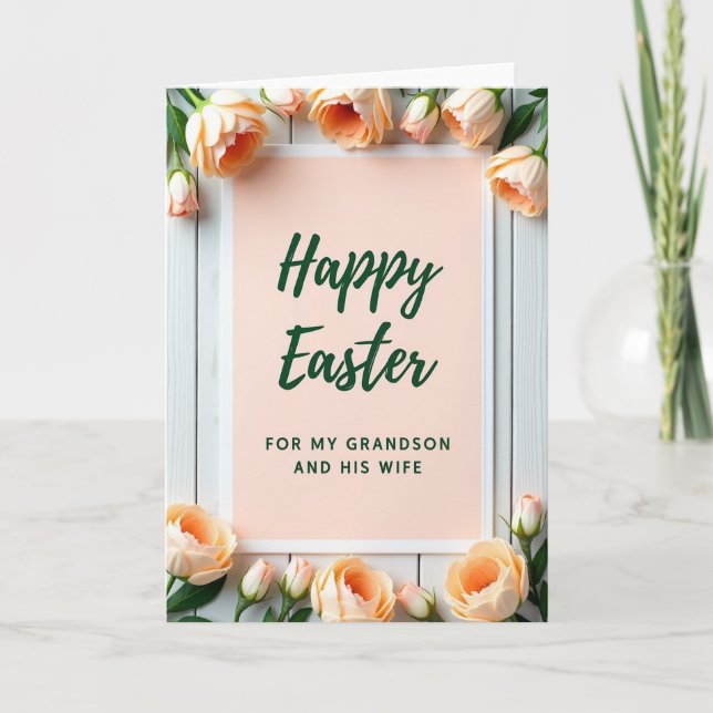 Happy Easter Grandson Wife Card Karte (Vorderseite)