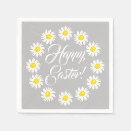 Happy Easter Graue Drehbuch niedlich zärtlich fröh Serviette