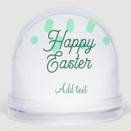 Happy Easter green eggs pastel name date simple Schneekugeln