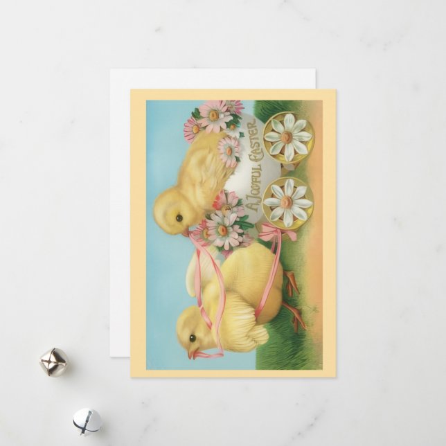 Happy Easter Greeting Card Feiertagskarte (Vorderseite/Rückseite Beispiel)