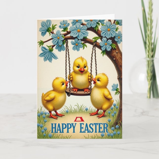 Happy Easter Hatchling Scene Card Karte (Vorderseite)