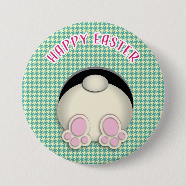 HAPPY EASTER Hintern SCHALTFLÄCHE Button (Vorderseite)