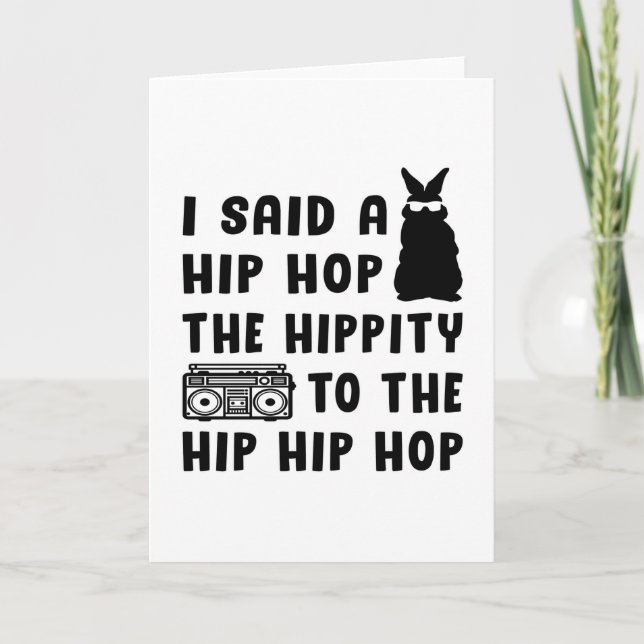 Happy Easter Hip Hop Bunny Easter Funny Gift Idee Karte (Vorderseite)