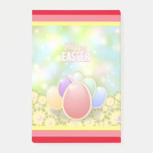 Happy Easter Holiday Bunny Floral Post-it Klebezettel