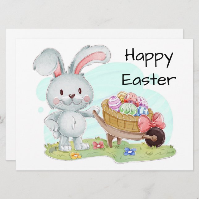 Happy Easter Holiday Card Feiertagskarte (Vorne/Hinten)