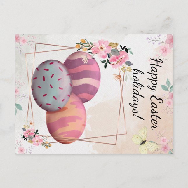 Happy Easter holidays  Postkarte (Vorderseite)