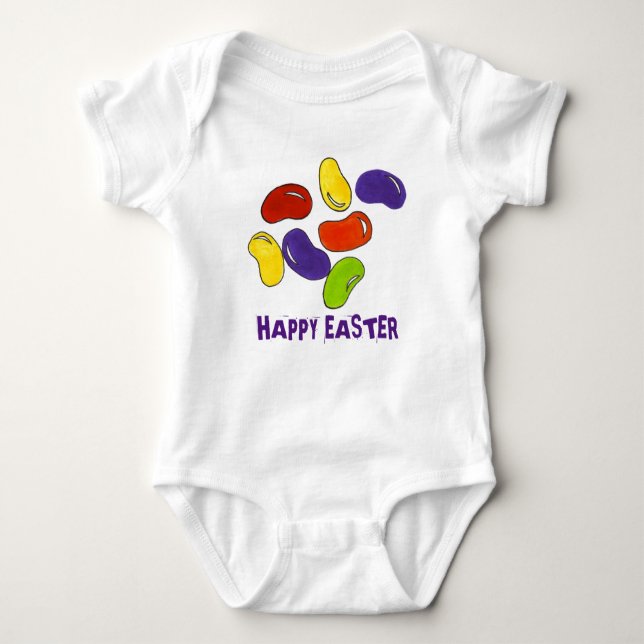 Happy Easter Jelly Bean Rainbow Jellyboans Boans Baby Strampler (Vorderseite)
