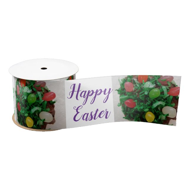 Happy Easter Jelly Candy Beans 3 INCH Satinband (Spule)