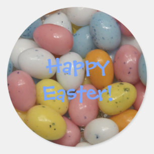 Happy Easter Jellybohnenaufkleber Runder Aufkleber