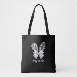 Happy Easter Lace Bunny Lace Ears Lace Bow