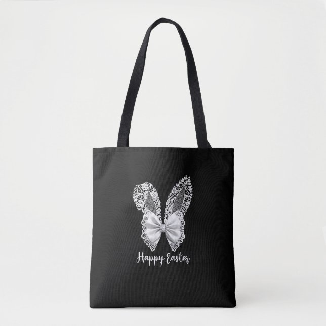 Happy Easter Lace Bunny Lace Ears Lace Bow (Vorderseite)