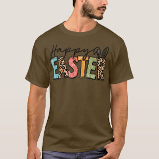 Happy Easter Leopard Bunny Raabit Frauen Mädchen K T-Shirt