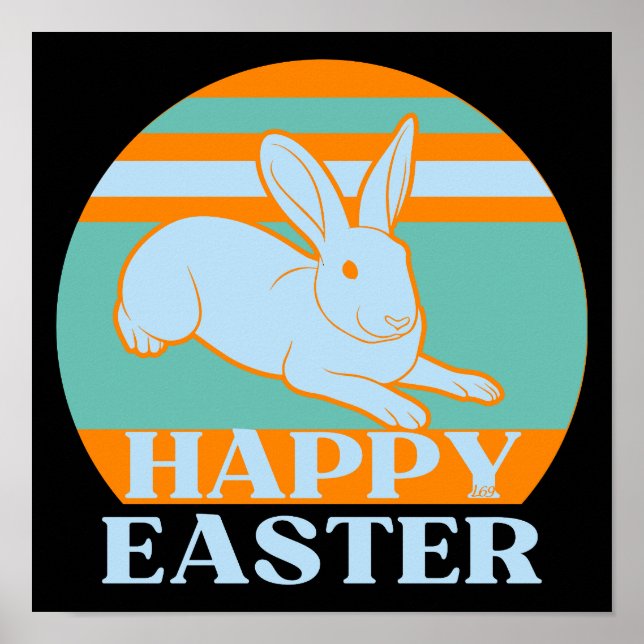 HAPPY EASTER lustige Ostersonnige Geschenkidee Poster (Vorne)
