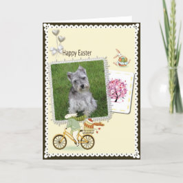 Happy Easter Miniature Schnauzers Card Feiertagskarte