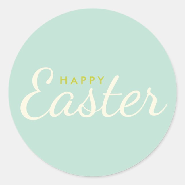Happy Easter Mint Umschlag Aufkleber (Vorderseite)