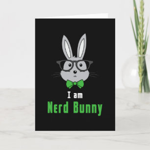Happy Easter Nerd Geek Bunny Easter Egg Funny Gift Karte
