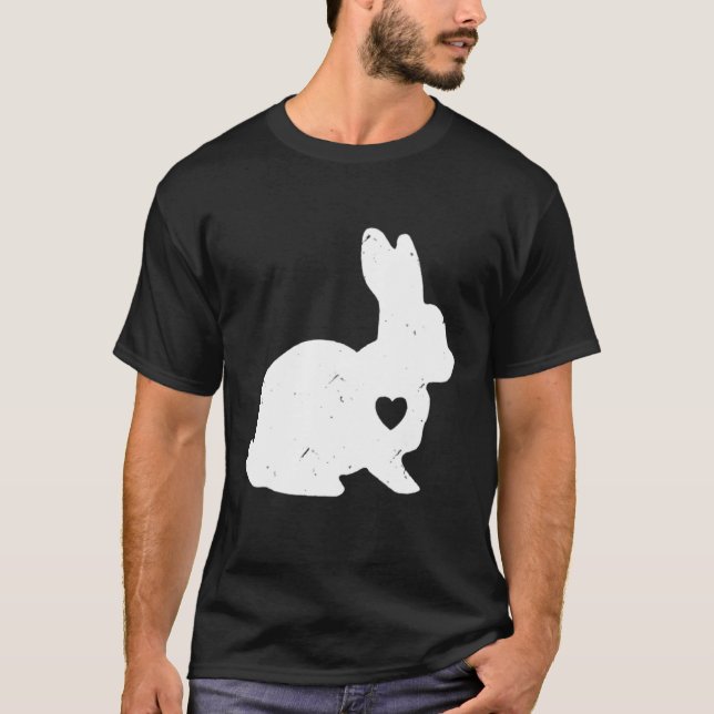 Happy Easter Niedliche Rabbit Womens Girls Kinder  T-Shirt (Vorderseite)