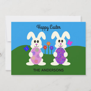 Happy Easter Oster Bunny #5 Holiday Card Mitteilungskarte