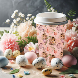 Happy Easter Party Bunny Celebration Pink Pappbecher