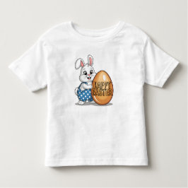 Happy Easter Polka Dot Bunny Kleinkind T-shirt