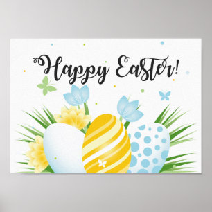 Happy Easter Poster - Ostereier Poster