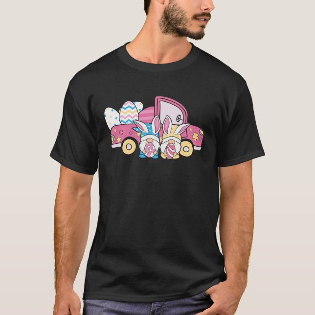 Happy Easter Rabbit Truck Bunny Gnome Easter Day E T-Shirt (Vorderseite)
