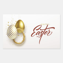 Happy Easter rechteckige Aufkleber