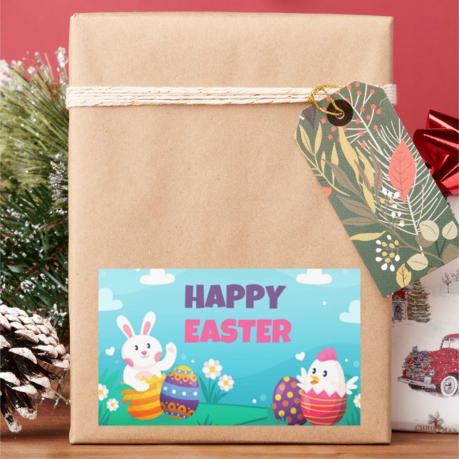 Happy Easter Rectangle Stickers (Feiertag)