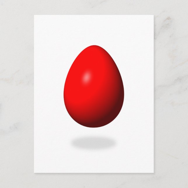 Happy Easter - Red Egg Feiertagspostkarte (Vorderseite)