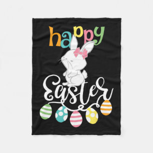 Happy Easter Redewendungen Ei Groovy Bunny Rabbit Fleecedecke