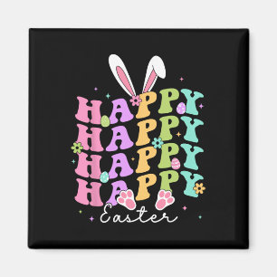 Happy Easter Redewendungen Ei Groovy Bunny Rabbit Magnet