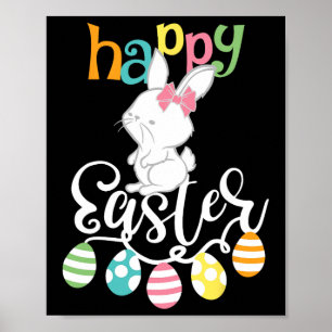 Happy Easter Redewendungen Ei Groovy Bunny Rabbit  Poster