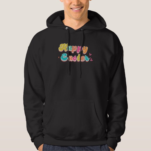 Happy Easter Retro Groovy Easter Day Hoodie (Vorderseite)
