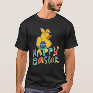 Happy Easter Rubber Duck Bunny Oars Ostereier cu T-Shirt