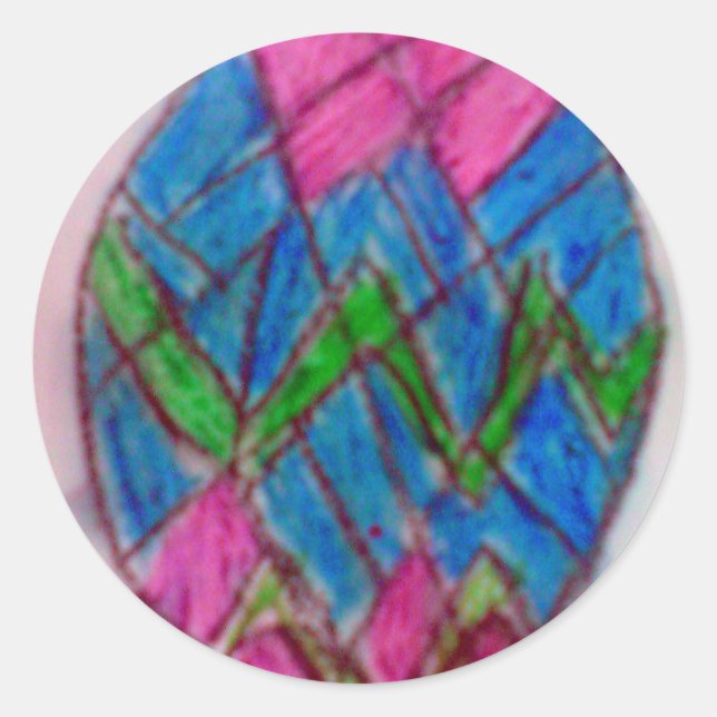 Happy Easter Runder Aufkleber (Vorderseite)