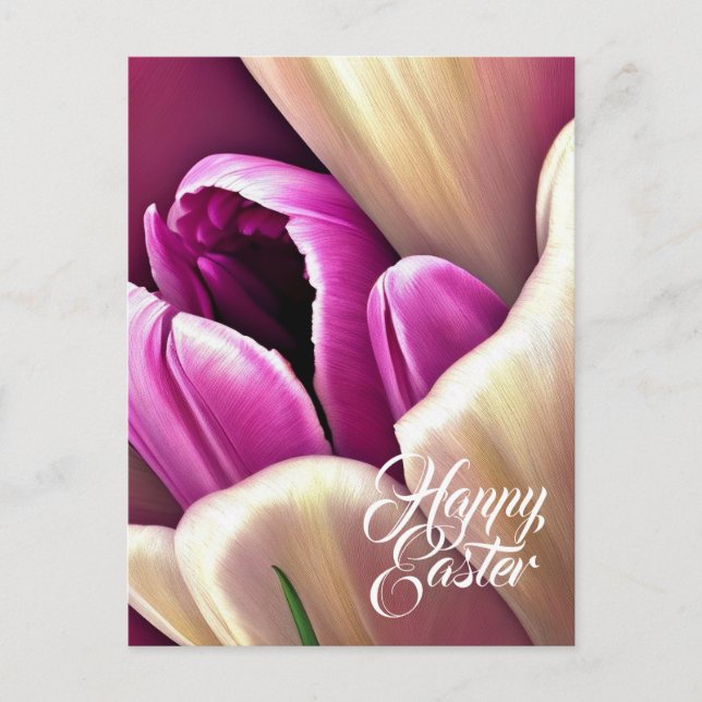 Happy Easter Schöne Frühlingsslippen Postkarte (Vorderseite)