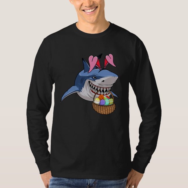 Happy Easter Shark Bunny with Easter Basket Boys G T-Shirt (Vorderseite)