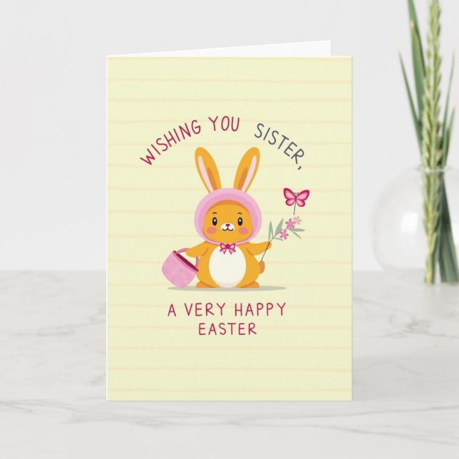 Happy Easter Sister Greeting Card Karte (Vorderseite)