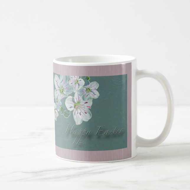 Happy Easter Spring Beauty Wildblume Tasse (Rechts)