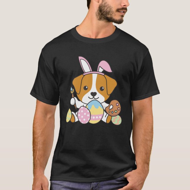 Happy Easter Sweet Jack Russell For Easter With Ea T-Shirt (Vorderseite)