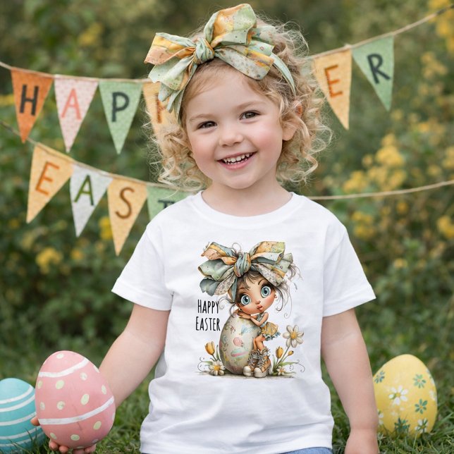 Happy Easter – Sweet Springtime Bow Tee for Kids (Von Creator hochgeladen)