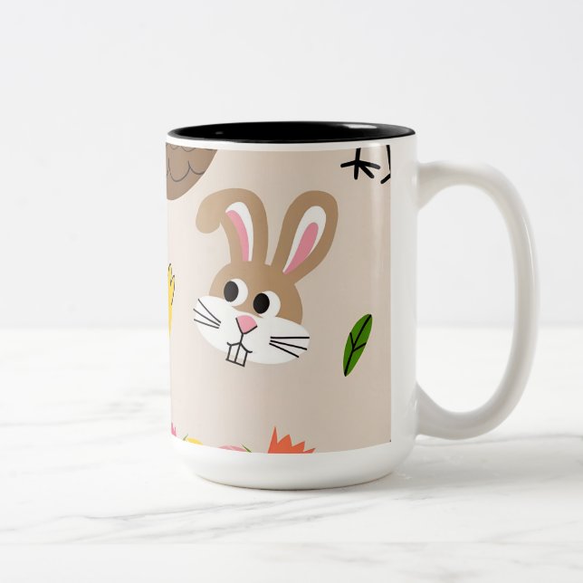 Happy Easter Tasse Design: Chick, Bunny und Spring (Rechts)