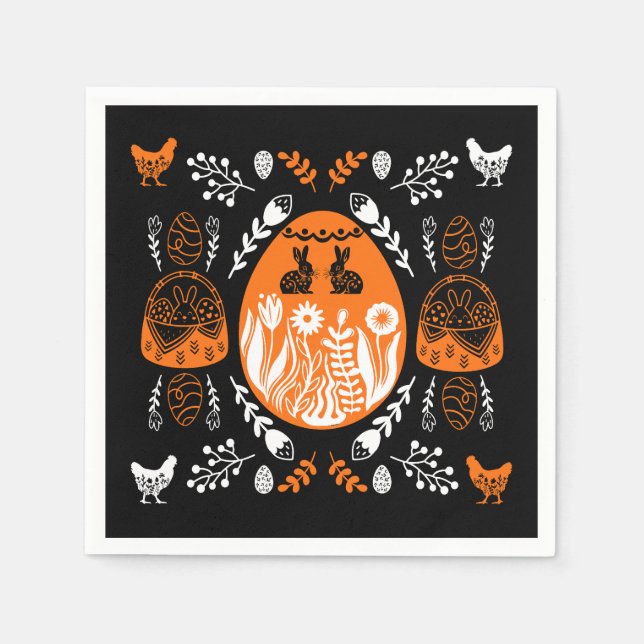 Happy Easter Time Holiday Geschenk Serviette (Vorderseite)