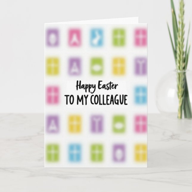 Happy Easter To My Colleague Card Karte (Vorderseite)