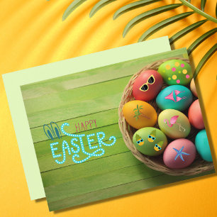 Happy Easter Tropical Beach Coastal Themenurlaub Postkarte