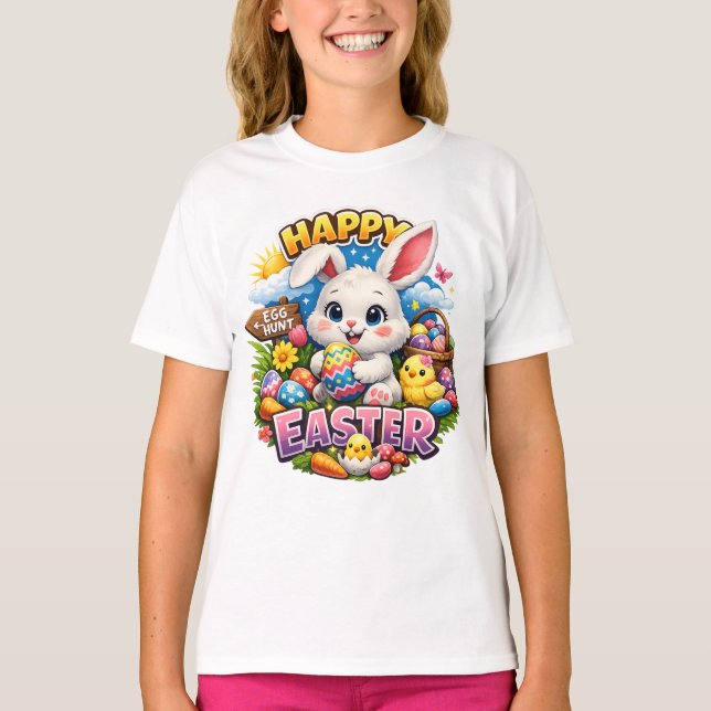 Happy Easter Unisex Shirt (Vorderseite)
