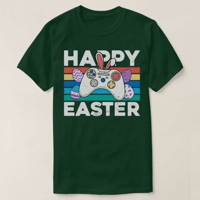 Happy Easter Video Game Bunny Gaming Controller T-Shirt (Design vorne)