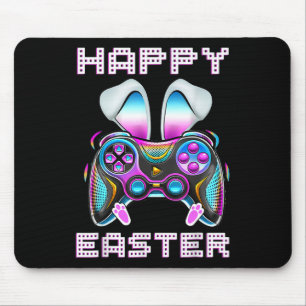 Happy Easter Video Game Controller Funny Gamer Boy Mousepad