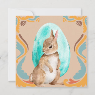 Happy Easter - Vintage Style Bunny Card Feiertagskarte
